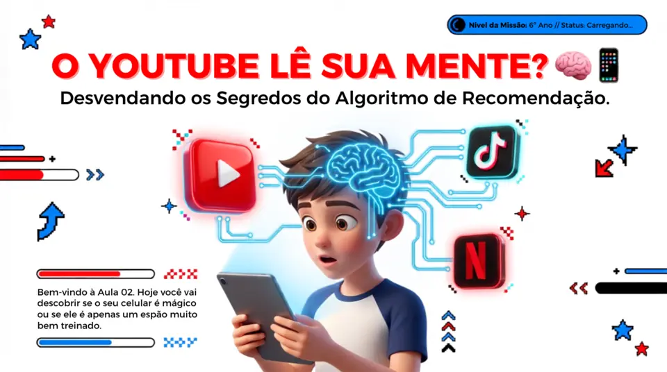 Capa O YouTube lê sua mente, sobre algoritmos de recomendação