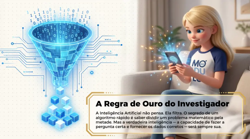 Slide A Regra de Ouro do Investigador, sobre decomposição de problemas