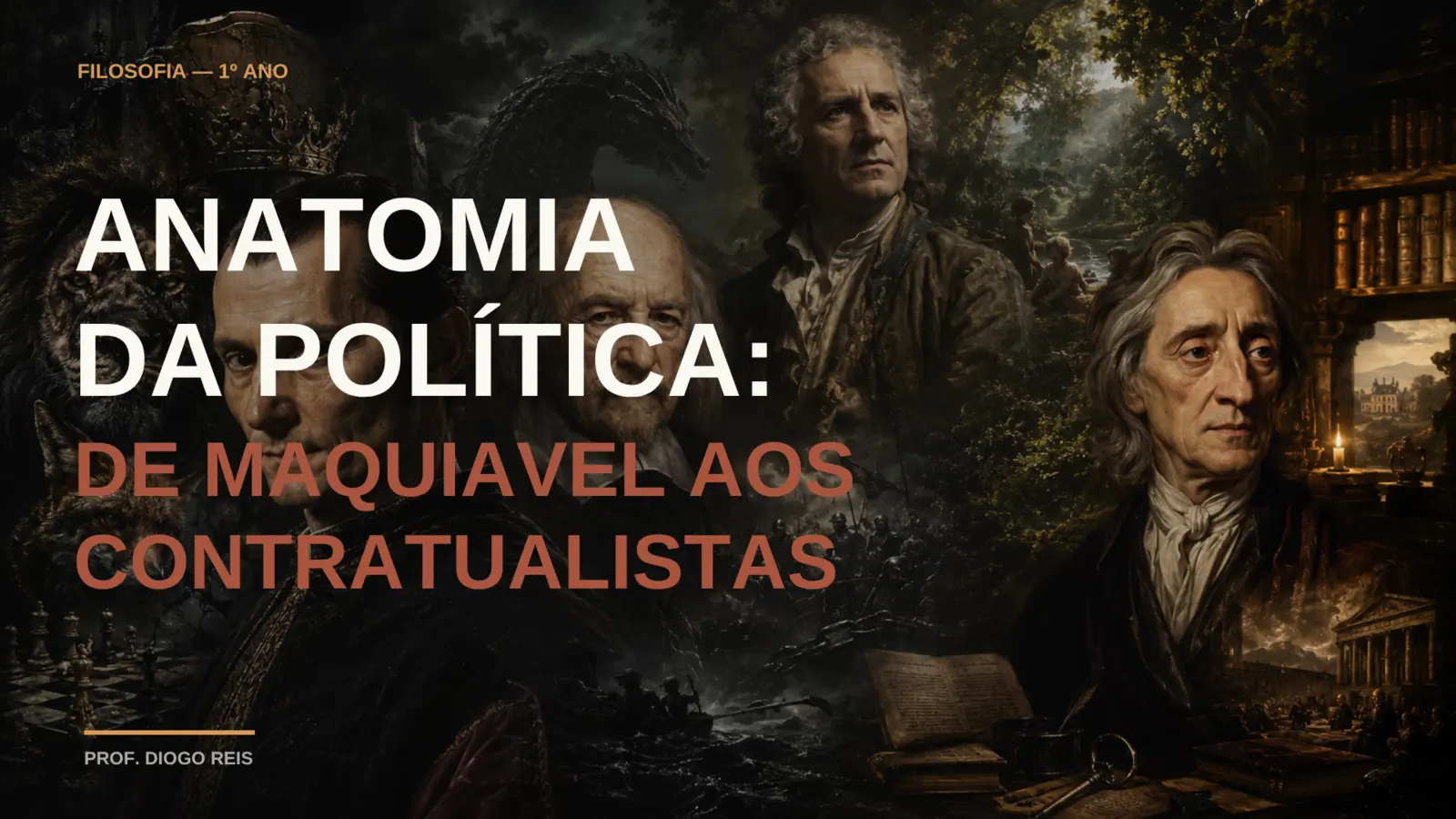 Capa da apresentação Anatomia da política: de Maquiavel aos contratualistas