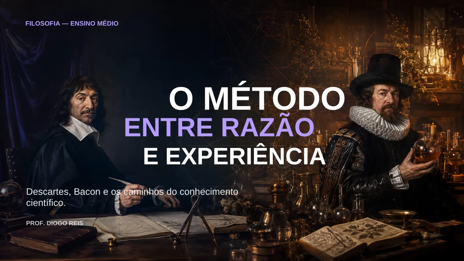 Capa da apresentação O método entre razão e experiência